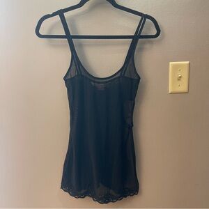 Victoria’s Secret Vintage Y2K Black Sheer beaded mini dress